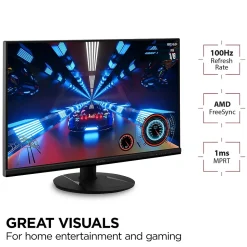 ViewSonic 27" 100 Hz LCD Gaming Monitor, Black (VX2716)