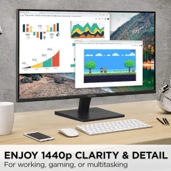 ViewSonic 27" 75 Hz LED Monitor, Black (VA2715-2K-MHD)