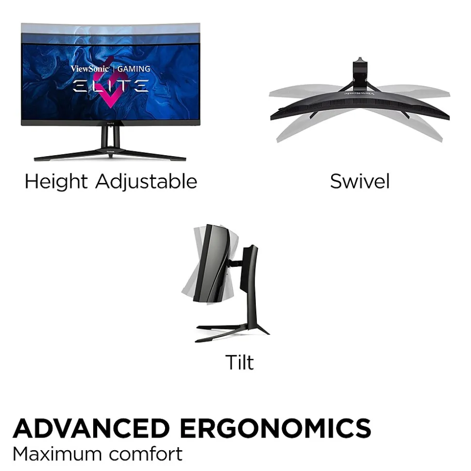 ViewSonic 34" Curved 165Hz LED Gaming Monitor, Black (XG340C-2K)