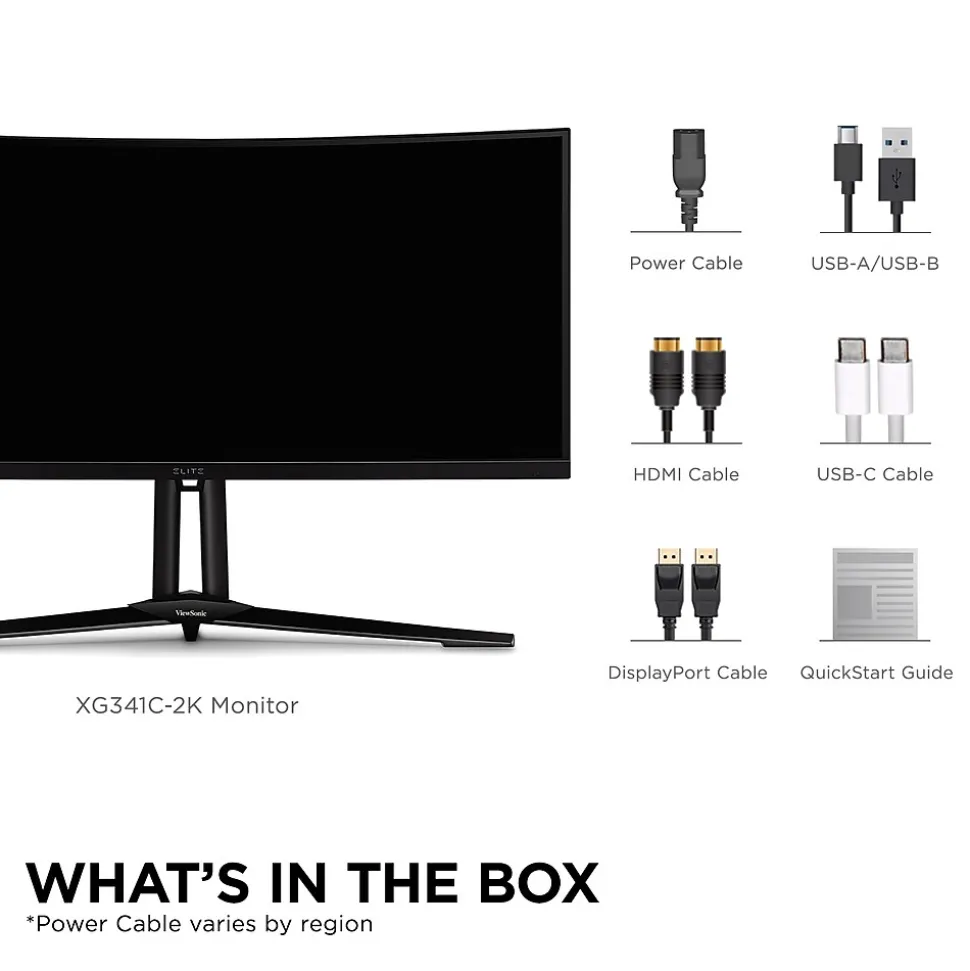 ViewSonic 34" Curved 200Hz LED Gaming Monitor, Black (XG341C-2K)