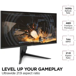 ViewSonic 34" 165Hz LCD Gaming Monitor, Black (VX3418-2K)