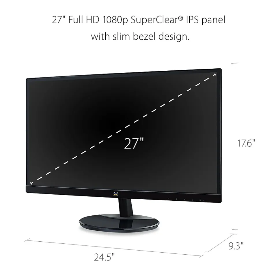 ViewSonic 27" 100Hz LCD Monitor, Black (VA2759-SMH)