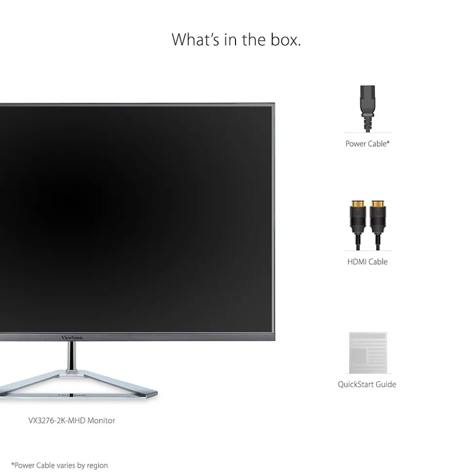 ViewSonic 32" 75Hz LCD Monitor, Black (VX3276-2K-MHD)