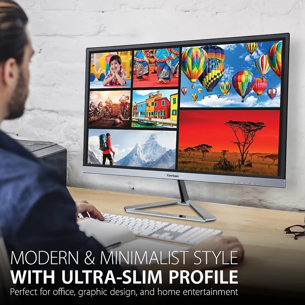 ViewSonic 24" 75Hz LCD Monitor, Silver (VX2476-SMHD)