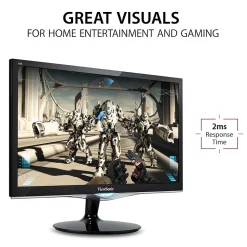 ViewSonic 24" 60Hz LCD Monitor, Black (VX2452MH)