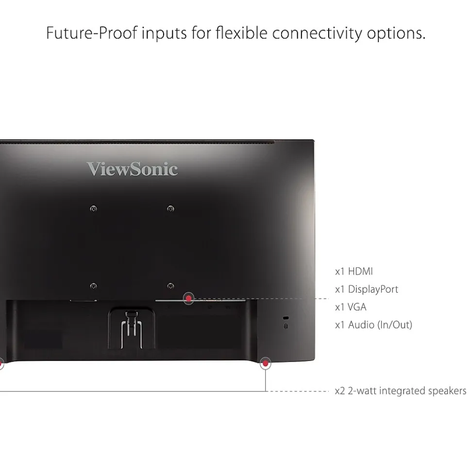 ViewSonic 22" 75Hz LED Dual Pack Head-Only Monitors, Black (VA2256-MHD_H2)