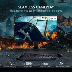 ViewSonic 24" 240Hz LED Gaming Monitor, Black (XG2431)