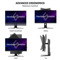 ViewSonic 27'' 240Hz LED Gaming Monitor, Black (XG2736-2K)