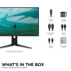 ViewSonic 27'' 240Hz LED Gaming Monitor, Black (XG2736-2K)