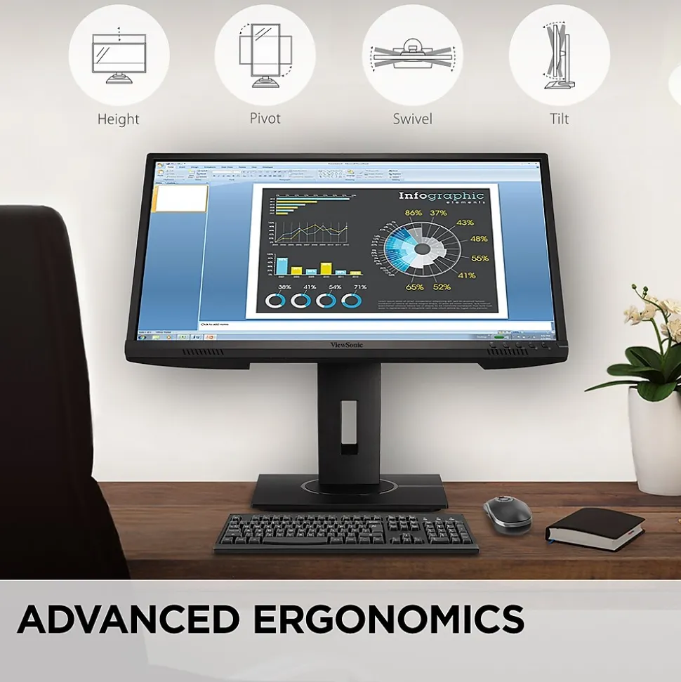 ViewSonic 22" 100Hz LED Monitor, Black (VG2240)