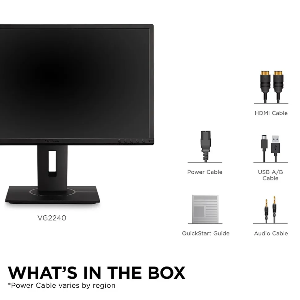 ViewSonic 22" 100Hz LED Monitor, Black (VG2240)