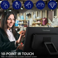 ViewSonic 24" 75Hz LED Touch Monitor, Black (TD2423D)