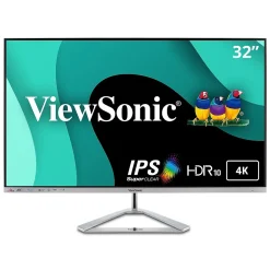 ViewSonic 32" 4K Ultra HD 60Hz LCD Monitor, Silver (VX3276-4K-MHD)