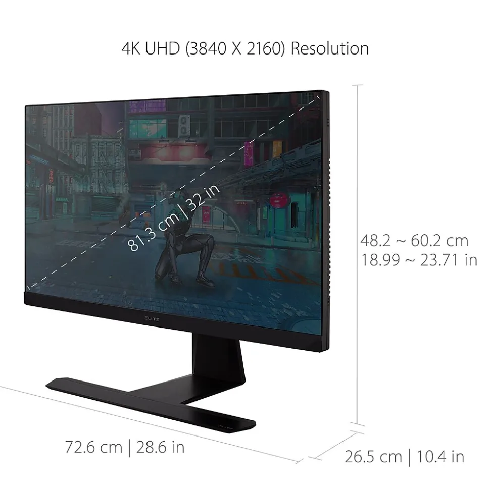 ViewSonic 32" 4K Ultra HD 144Hz LED Gaming Monitor, Black (XG321UG)