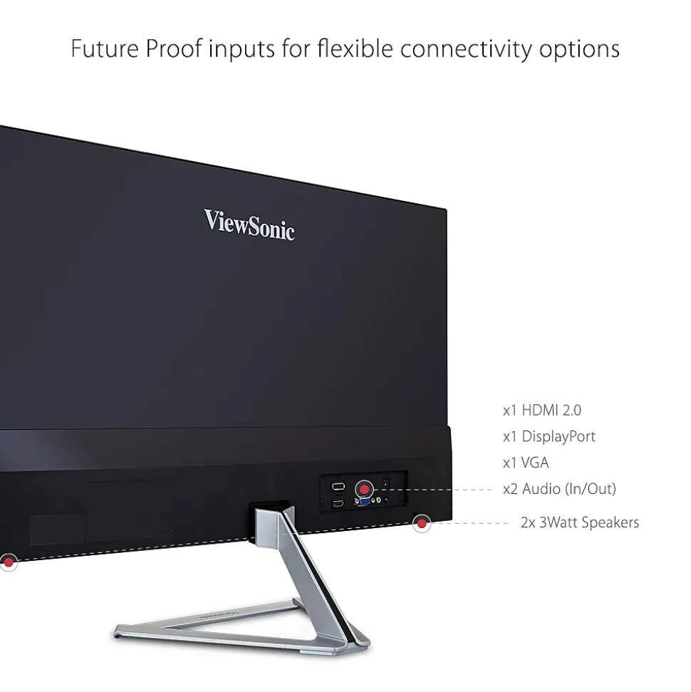 ViewSonic 22" 1080P Widescreen 75Hz IPS Monitor, Silver (VX2276-SMHD)