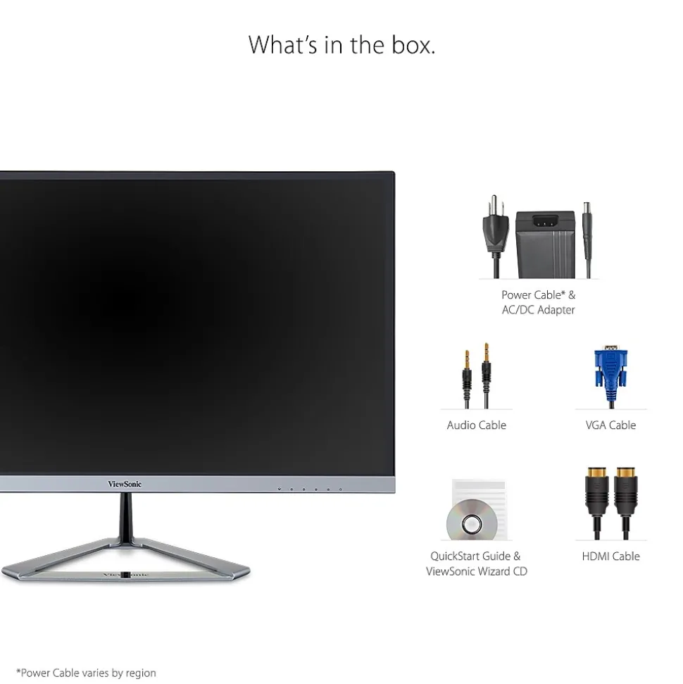 ViewSonic 22" 1080P Widescreen 75Hz IPS Monitor, Silver (VX2276-SMHD)