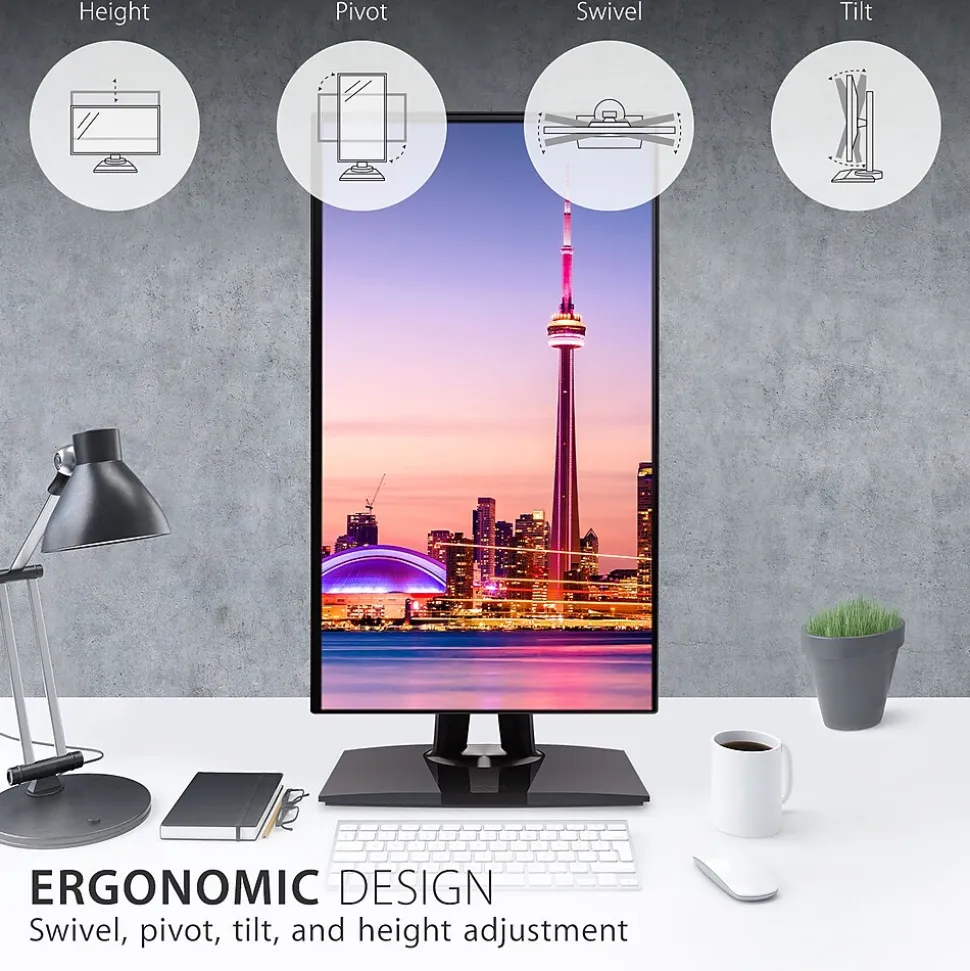 ViewSonic ColorPro 24" 60 Hz LCD Monitor, Black (VP2468A)