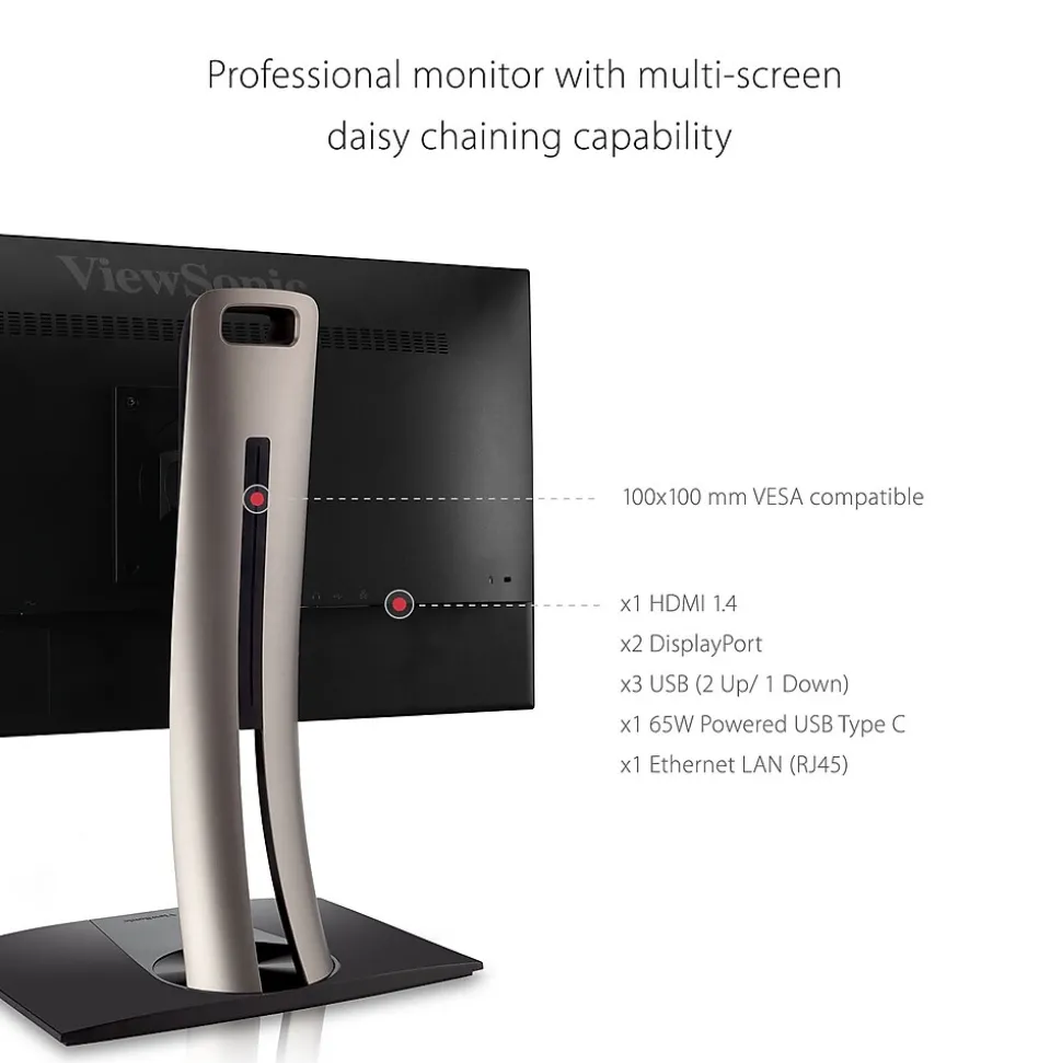 ViewSonic ColorPro 24" 60 Hz LCD Monitor, Black (VP2468A)