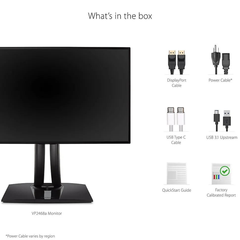 ViewSonic ColorPro 24" 60 Hz LCD Monitor, Black (VP2468A)