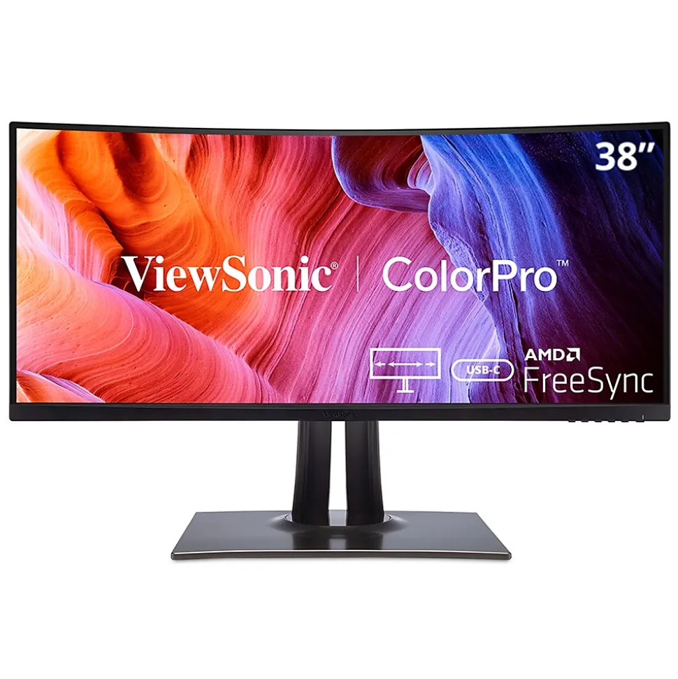 ViewSonic ColorPro 38" Curved 4K Ultra HD 60 Hz LED Monitor, Black (VP3881A)