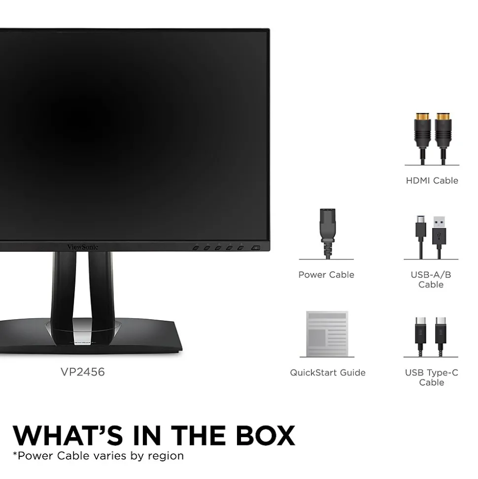 ViewSonic ColorPro 24" 60Hz LCD Monitor, Black (VP2456)