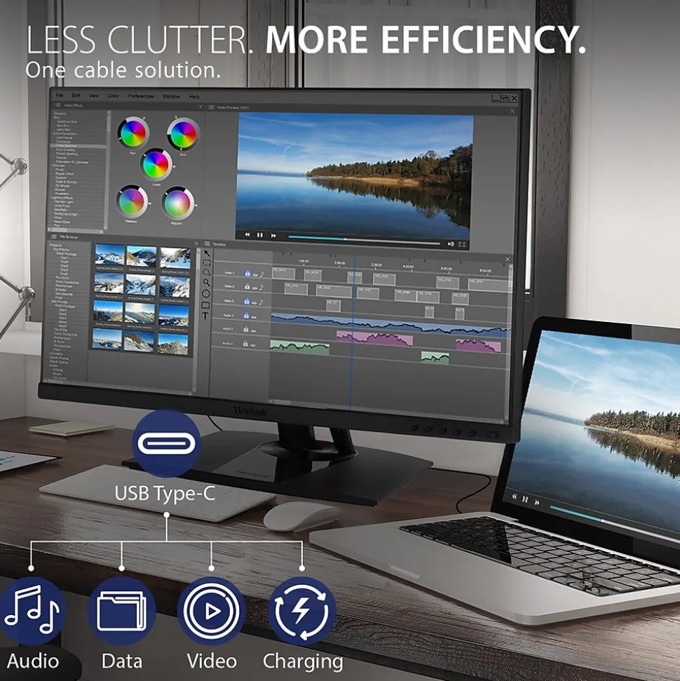 ViewSonic ColorPro 27" 60Hz LED Monitor, Black (VP2756-2K)