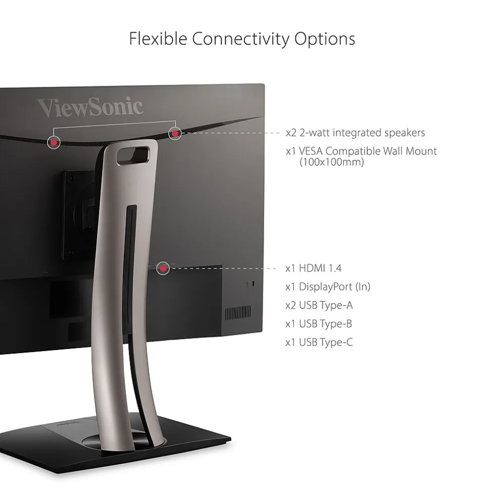 ViewSonic ColorPro 27" 60Hz LED Monitor, Black (VP2756-2K)