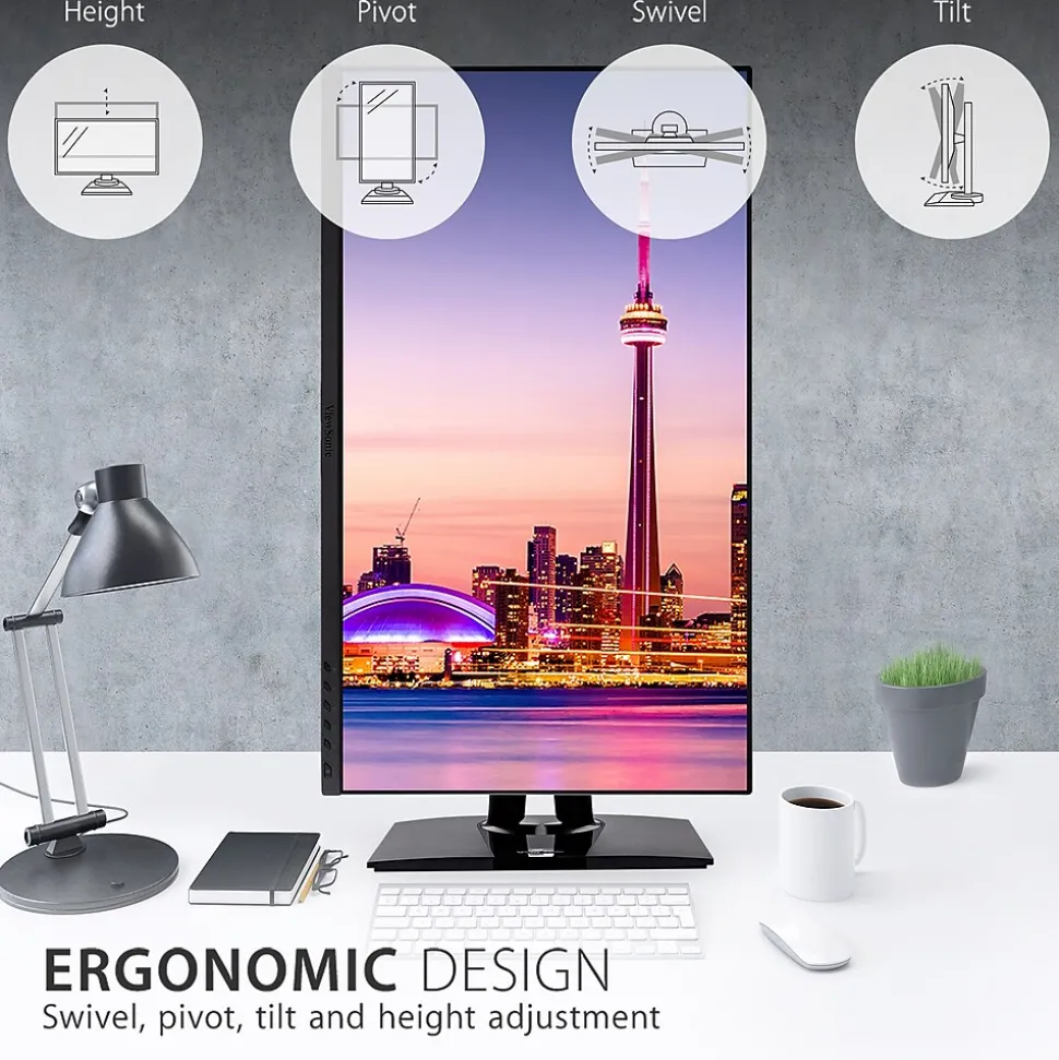 ViewSonic ColorPro 27" 4K Ultra HD 60Hz LED Monitor, Black (VP2756-4K)