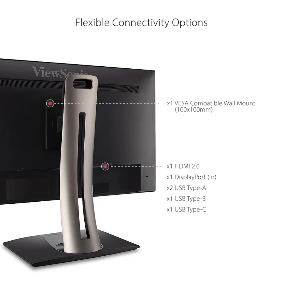 ViewSonic ColorPro 27" 4K Ultra HD 60Hz LED Monitor, Black (VP2768A-4K)