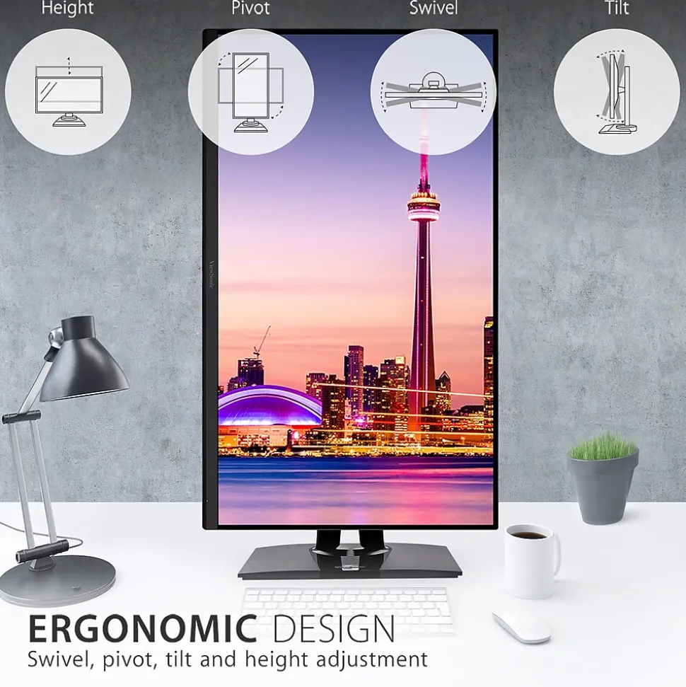 ViewSonic ColorPro 32" 4K Ultra HD 60 Hz LED Monitor, Black (VP3256-4K)