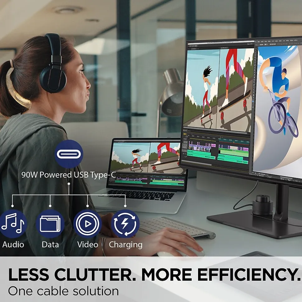 ViewSonic ColorPro 27" 4K Ultra HD 60 Hz LED Monitor, Black (VP2786-4K)