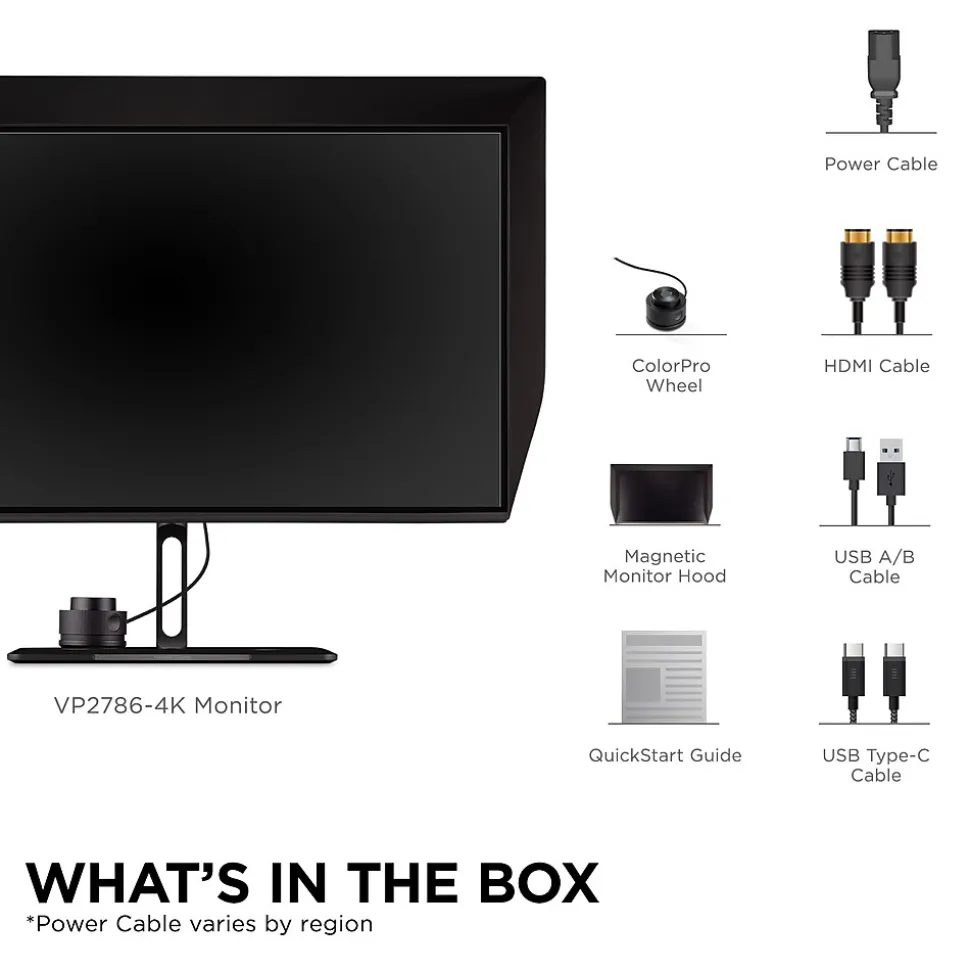 ViewSonic ColorPro 27" 4K Ultra HD 60 Hz LED Monitor, Black (VP2786-4K)