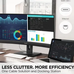 ViewSonic Ergonomic 34" Curved 100Hz LED Monitor, Black (VG3456C)