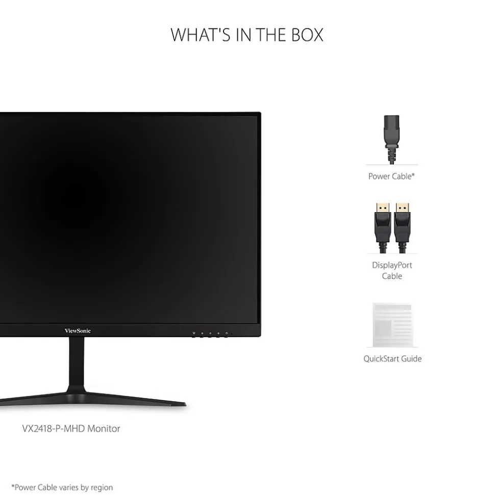 ViewSonic FHD 24" 165 Hz LCD Gaming Monitor, Black (VX2418-P-MHD)