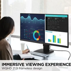 ViewSonic UltraWide WQHD 34" 75 Hz LCD Monitor, Black (VA3456-MHDJ)