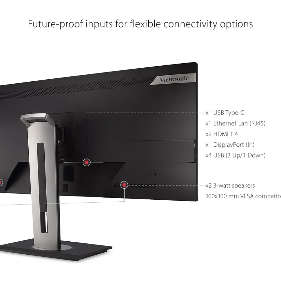 ViewSonic UltraWide WQHD 34" 60 Hz LCD Monitor, Black (VG3456)