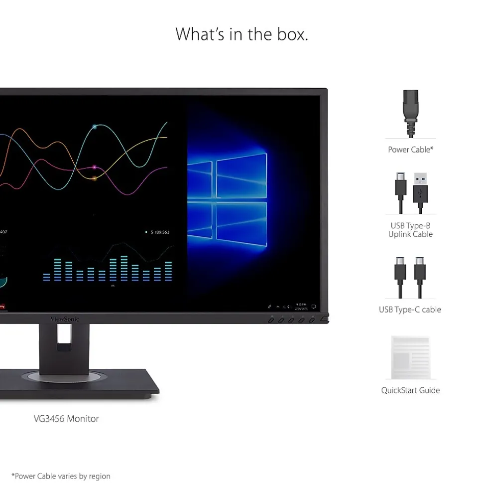 ViewSonic UltraWide WQHD 34" 60 Hz LCD Monitor, Black (VG3456)