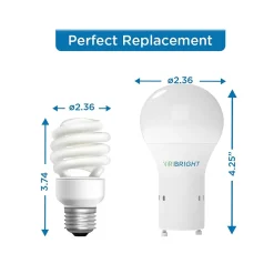 Viribright Viripro PRO Pack 8-Watt Cool White LED General-Purpose Bulb, 50/Box (640336-50P)