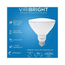 Viribright 8-Watt Cool White LED Floodlight Bulb, 4/Box (750333-4)