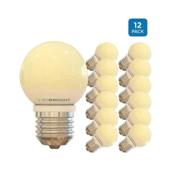 Viribright 3.2-Watt Soft White LED Globe Bulb, 12/Pack (74564)