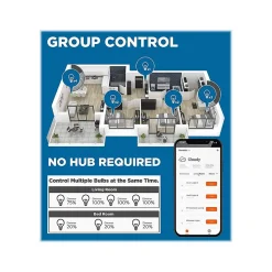 Viribright Wi-Fi 60W Equivalent A19 LED Smart Light Bulb, White (658101)