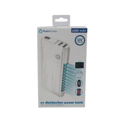 Vivitar PureMobile USB Power Bank for Cellular Most Smartphones, 6000mAh, White (VPUR1011)