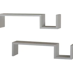 V-Light MDF Wall-Mounted Shelf, 21.5", White, 2/Pack (VW161008W)