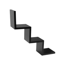 V-Light 3-Shelf Wall-Mounted Ladder-Style Unit, 17.25", Black (VW161006B)