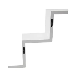 V-Light 3-Shelf Wall-Mounted Ladder-Style Unit, 17.25", White (VW161006W)