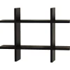 V-Light 6-Shelf Wood Mounted Cross-Style Decorative Unit, 22", Black (VW161014B)