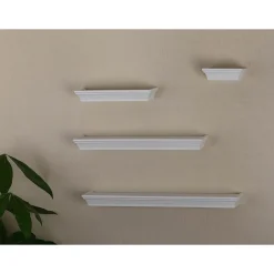 V-Light Wall Shelves, White, 4/Pack (VW141003W)