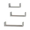 V-Light Wood Wall-Mounted Shelves, White, 3/Pack (VW161011W)