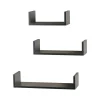 V-Light Wood Wall-Mounted Shelves, Gray, 3/Pack (VW161011G)