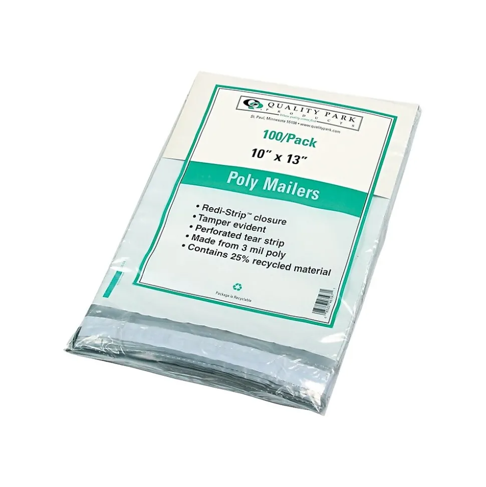 10"W x 13"L Peel & Seal Poly Mailers, 100/Box (51642)